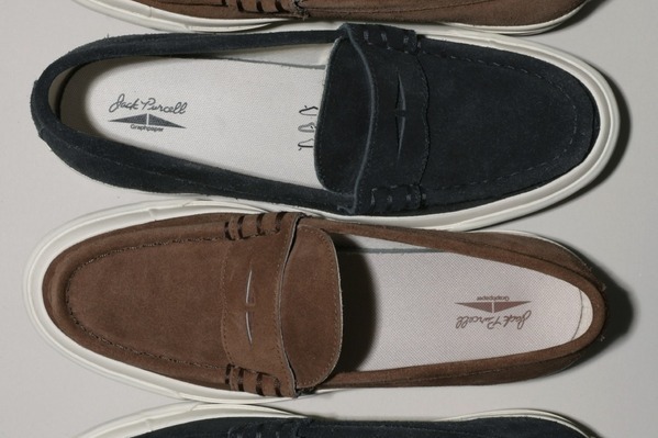 コンバース×グラフペーパーの"ローファー風"「ジャックパーセル」スニーカー、スエード素材アッパーで