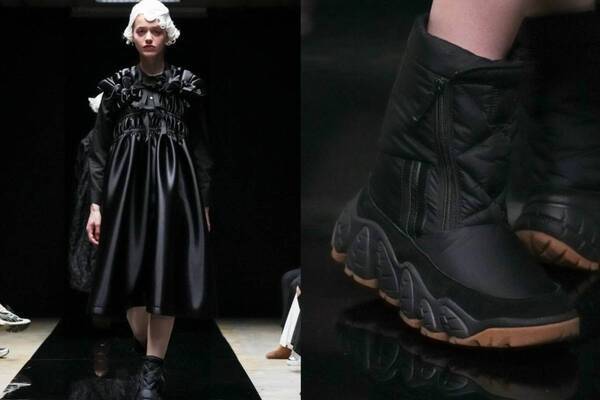 タオ×パトリックの撥水キルティングブーツ、幾何学的な厚底ラバーソールをプラス