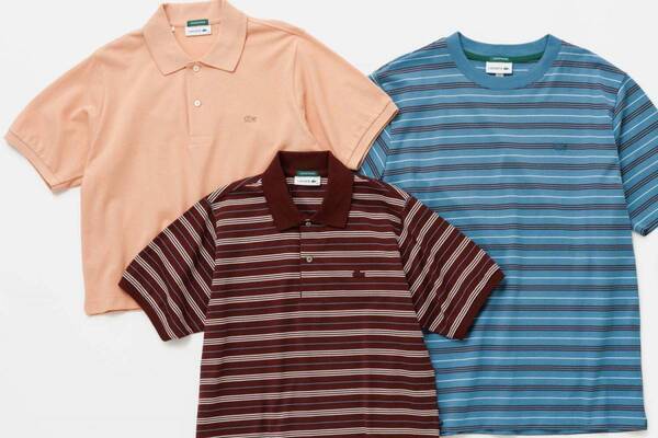 ラコステ“ゆったりサイズ”のウィメンズポロシャツ、アダム エ ロペ限定ボーダーカラーで