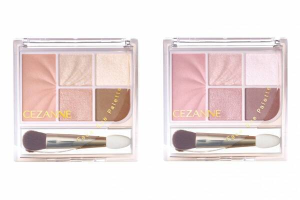セザンヌ25年夏コスメ「フェイスアイパレット」目元＆頬にOK、濃淡ワントーンカラーで立体的な顔立ちへ