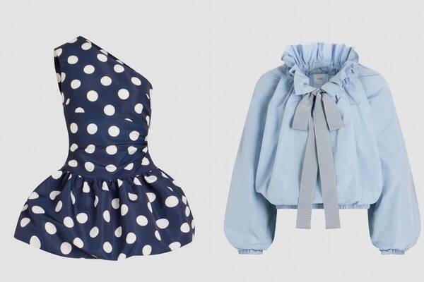パトゥ「ローズ」着想フォルムのドット柄ドレス＆大きなリボンタイ付きブラウス、大阪の期間限定イベントで