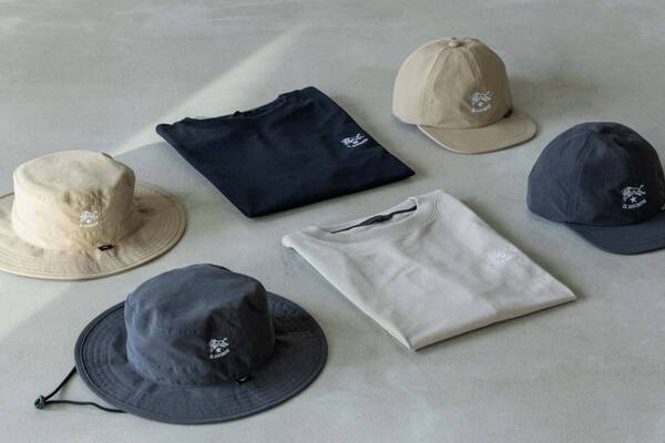 イル ビゾンテ×ミズノ、“ゴアテックス”素材の防水ハット＆UVカットのロゴ刺繍Tシャツ
