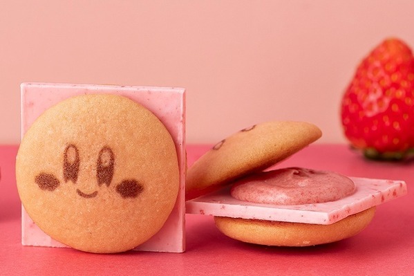 「カービィのストロベリーバーガー」“はみ出る”苺ミルクチョコのクッキーサンド、JR東京駅限定で