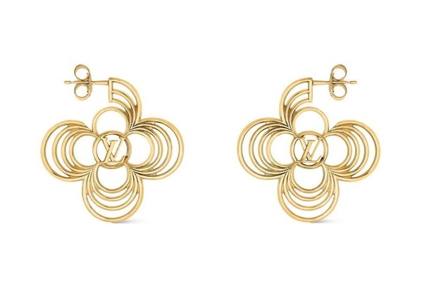 ルイ・ヴィトン新作アクセサリー、“船乗りのロープ”着想メタルで描くモノグラム・フラワーピアスなど