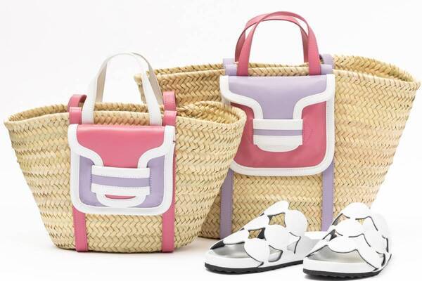 ピエール アルディ”ピンク＆パープル”「アルファ」バスケットバッグ、阪急うめだ本店限定で