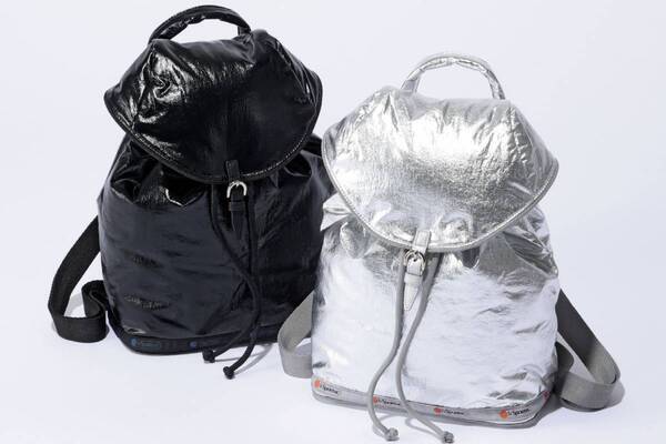 レスポートサック アトリエ“宇宙服風”メタリックバックパック、スパンコール煌めくショルダーバッグも