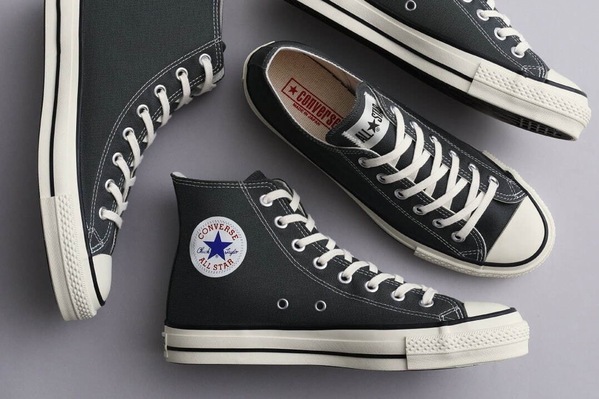 コンバースのスニーカー「キャンバス オールスター J」"デッドストック風"ダークグレーカラーで