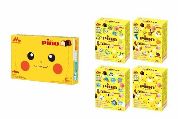 ピノ「ポケモン」ピカチュウフェイスの限定パッケージ、“バナナチョコ味”など3種アソートボックスも