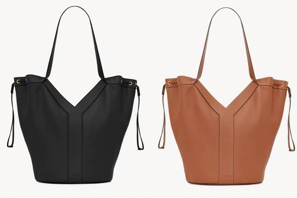 サンローラン「Y ホーボー」25年夏ウィメンズバッグ、“Y字”が組み込まれたしなやかレザートート