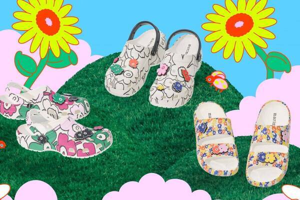 クロックス×マリメッコ「ウニッコ」柄サンダル、カラフルな“花モチーフ”の立体チャーム付き