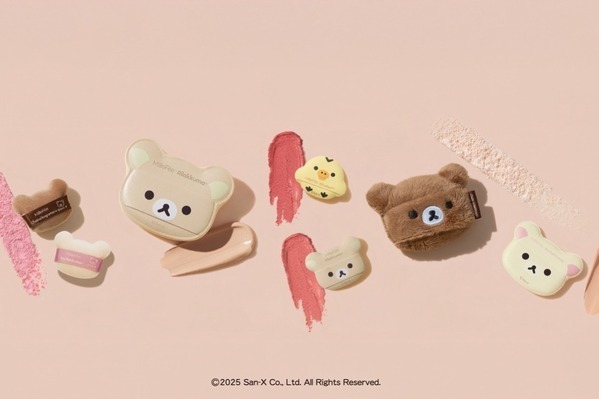 ミルフィーのパフが「リラックマ」デザインに、ファンデやパウダー用の“もちもち・ふわふわ”パフ