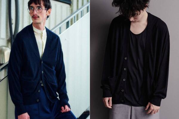 ディガウェル×ボーディ“カシミヤ100％”のサマーニットカーディガン、重ね着楽しむニットベストも
