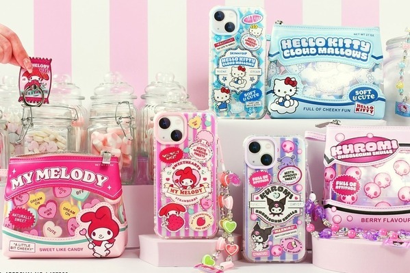 サンリオキャラクターズ“キャンディストア風”スマホケース、マイメロディのグミビーズストラップも
