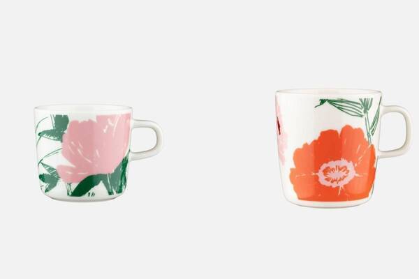 マリメッコ初夏を彩る「フラワープリントグッズ」“ポピー・チューリップ柄”マグやクッションカバー