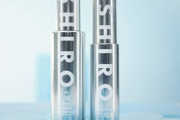 SHIRO「アイスミント」“ひんやり冷感”ボディミスト＆UVローション、氷のようなシルバーボトルで