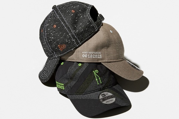 キコ・コスタディノフ×ニューエラ、ストライプ柄コットン＆ジャカードのナンバリング刺繍キャップ