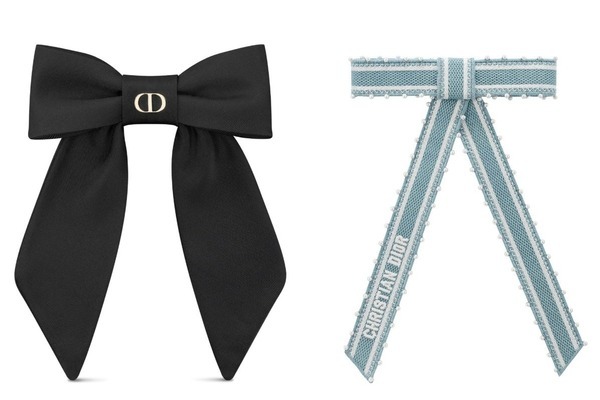ディオール「CD」煌めく“大きなリボン”バレッタ、刺繍リボンのヘアアクセサリーやシュシュも