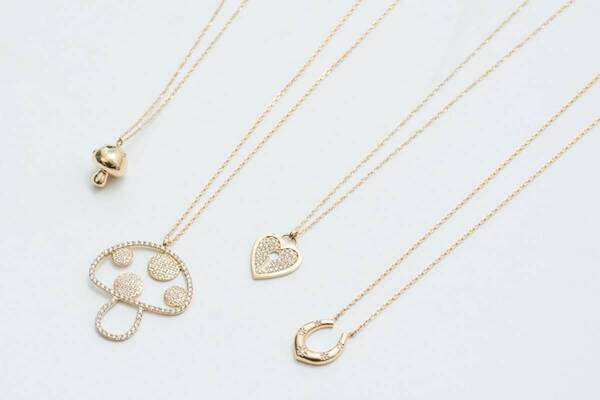 ロンハーマンのお守りジュエリー、“ぷっくりキノコ”やダイヤモンド輝くハートの鍵穴ネックレス