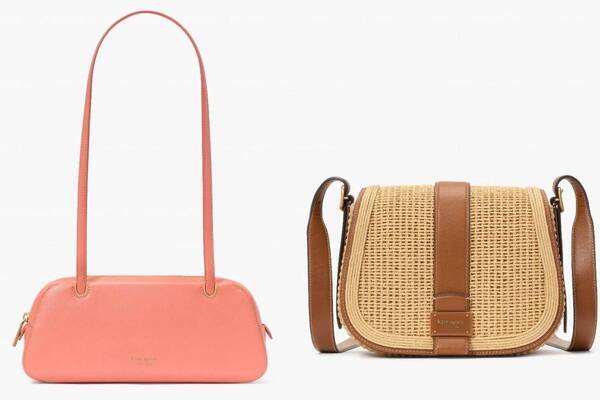 ケイト・スペード25年夏、華奢ストラップのショルダーバッグ「グレース」＆ストロー素材のサドルバッグ