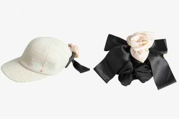 ミュベール25年秋冬ヘアアクセサリー、“バラコサージュ×リボン”付きキャップやシュシュ