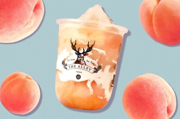 台湾発・ジ アレイ初夏ドリンク、“ピーチ果汁×ヨーグルト”の爽快デザートティー「ピーチティーグルト」