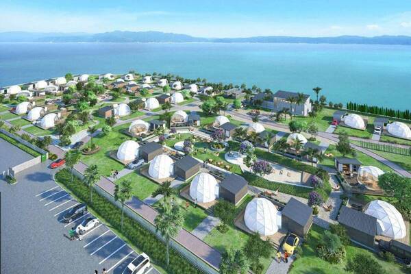 長崎伊王島に新グランピングリゾート「グラックス オーシャン ヴィレッジ」国内最大級ドームテント40室