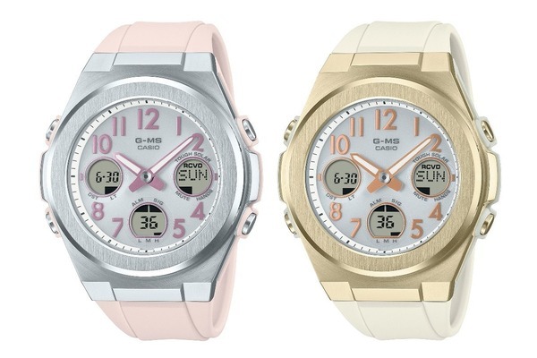 BABY-G「ジーミズ」可憐な“ニュアンスカラー”腕時計、パステルピンク×シルバーヘゼルなど