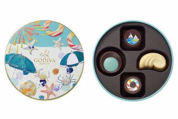 ゴディバ「海水浴の思い出」テーマの夏限定チョコレート“冷やしてアイス風に”、レモン×キャラメル味など
