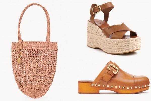 クロエ25年夏、“丸みを帯びた”ラフィアトートバッグ＆スタッズ煌めくクロッグサンダル
