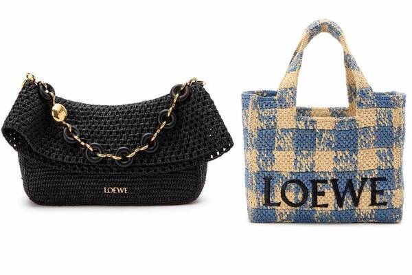 ロエベ25年夏かごバッグ、ドーナツチェーンのハンドバッグやチェック柄ロゴトート