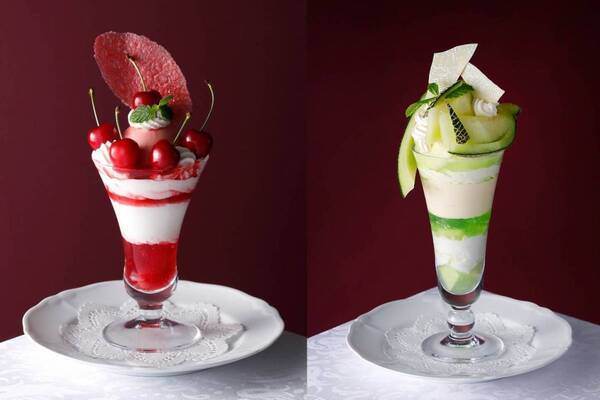 資生堂パーラー 銀座本店の初夏限定パフェ、“チェリー＆クラウンメロン”の贅沢スイーツ