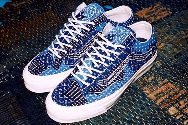 VANS×ファンダメンタル“刺し子”着想スニーカー、藍色ニットアッパー「オールドスクール」など