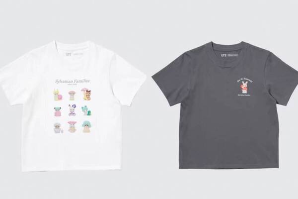 ユニクロUT「シルバニアファミリーの赤ちゃん」Tシャツ、ハイハイするリス＆花畑のウサギなどプリント