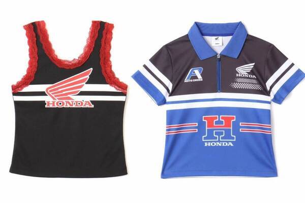 アトモス ピンク「ホンダ」ロゴのフリルタンクトップなどコラボウェア、“作業着風”オールインワンも