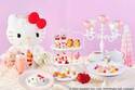 「ハローキティ プリンセスアフタヌーンティー」結婚指輪風バターサンドなど、東京や大阪全国7都市で