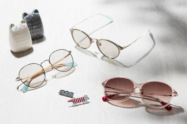 Zoff×リサ・ラーソンのサングラス、“水面着想”光沢フレーム＆「マイキー」の縞模様付きテンプル