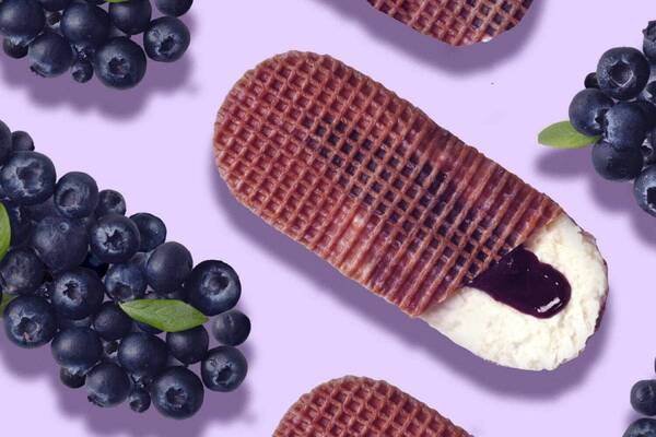 「バターのいとこ」ブルーベリーの夏限定フレーバー、甘酸っぱいジャム×ベリー風味ワッフル生地