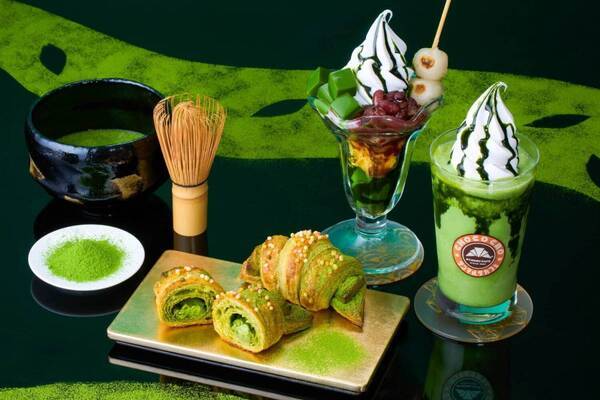 サンマルクカフェ×祇園辻利、“宇治抹茶尽くし”の「プレミアムチョコクロ」や京抹茶パフェ＆スムージーも