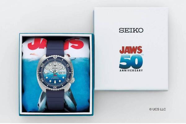 セイコー プロスペックス限定腕時計、映画『ジョーズ』キービジュアル着想ロゴ入りグラデダイヤル