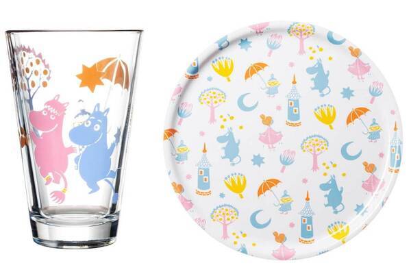 ムーミン アラビアの新テーブルウェア「パーティー コレクション」色彩豊かなタンブラーやテーブルマット