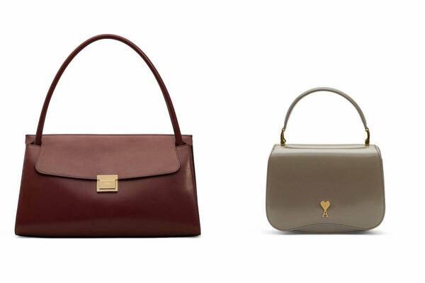 アミ パリスの秋冬カラー“ハートロゴ”ミニバッグ＆ドーム型スタッド配したスエードバッグ