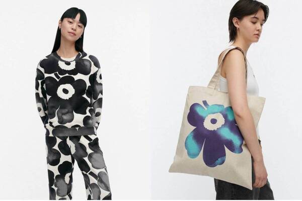 マリメッコ キオスキ“水彩画風タッチ”の「ウニッコ柄」ウェア、総柄フーディや大容量トートバッグなど