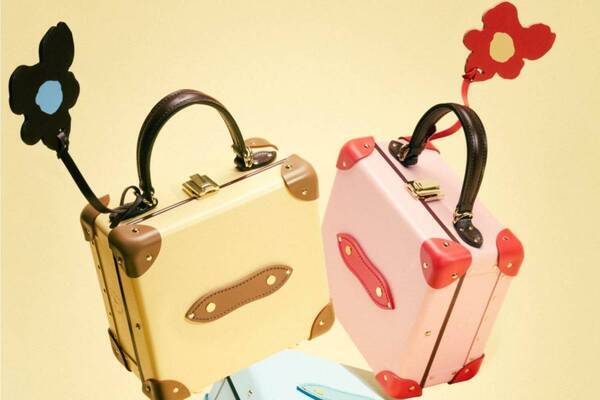 グローブ・トロッター“パステル調”のカモ柄スーツケース＆花型チャーム、ゴルフ・ラ・フルールとコラボ