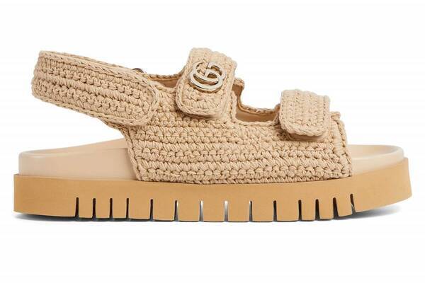 グッチのウィメンズシューズ、“クロシェ編み”アッパーの厚底サンダルやメッシュバレエシューズ