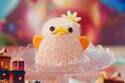 花を載せたひよこ型スイーツ「ぴよりん」、“ジューシー”オレンジゼリー×濃厚プリン