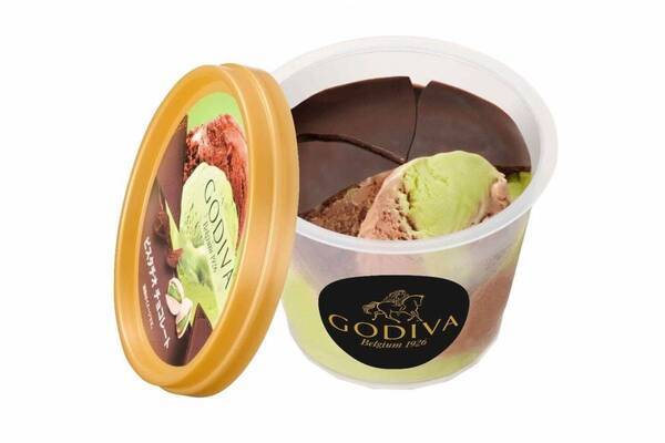 ゴディバ新作カップアイス「ピスタチオ チョコレート」パリッとチョコ×濃厚Wアイスクリーム