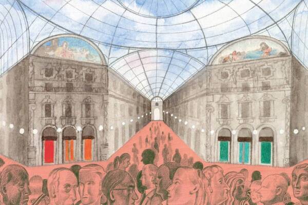 ルイ・ヴィトン“旅”テーマのアート本「トラベルブック」イタリア・ミラノの街を描いた新作