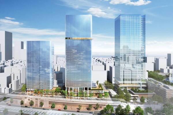 横浜・JR関内駅前の再開発、エンターテインメント施設や店舗を備えた複合ビル - 2029年竣工