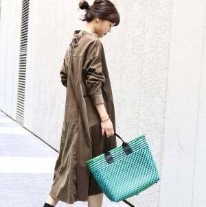 さらっと1枚でも着られる 長袖ワンピース を使った大人女性コーデまとめ 18年9月14日 ウーマンエキサイト 1 4