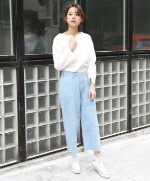 春は足首を出して軽やかに クロップド丈のパンツで作る大人の抜け感コーデ集 18年3月25日 ウーマンエキサイト 1 4